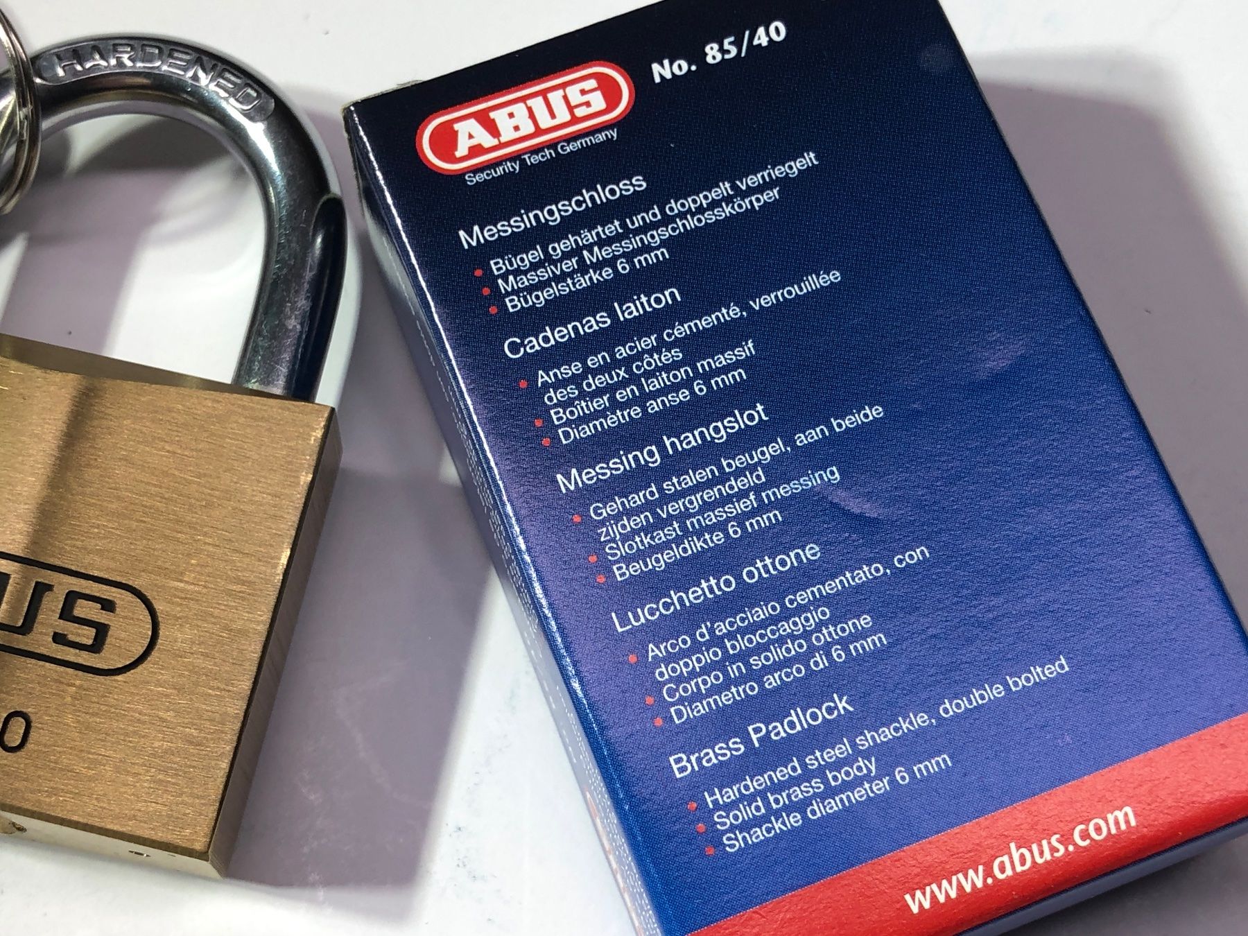 Abus Schlösser: ABUS Messingschloss 85/40 mit 2 Schlüsseln NEU – Neu und originalverpackt aus Bergdietikon von Garak 3
