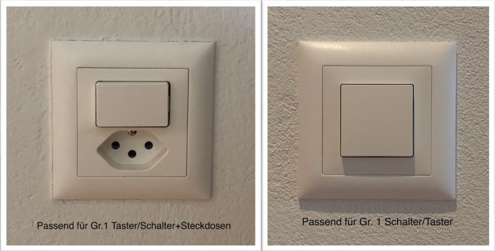 Halterung myStrom WiFi Button Plus mit Feller Edizio Due 2er 2