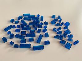 LEGO - BLAUE - TRANSPARENTE - EINERSTEINE-UND-SCHRÄG-STEINE