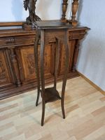 Antiker Blumenstaender Holz Pflanzensaeule Blume