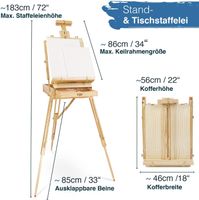 30-tlg Malset mit Kofferstaffelei und Acrylfarben