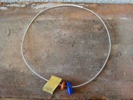 Halsreif Lapislazuli Jaspis 925S / SPARK