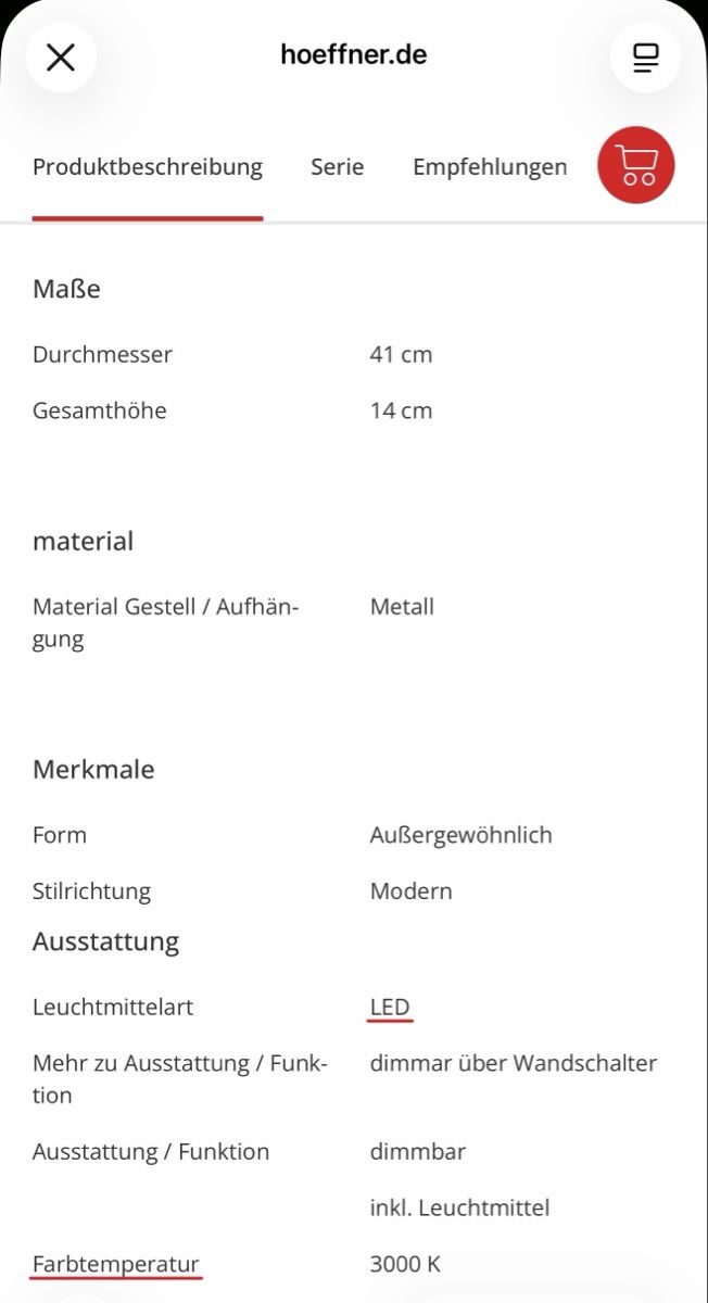 Lampadari & plafoniere: Deckenleuchte Metall LED dimmbar 41cm Durchmesser 3000K  – Usato da Teufen AR venduto da arz_yjz9 4