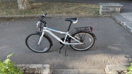 Leopard Space Cat 24” Jugendvelo – weiss/blau