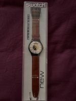 Swatch Automatic Herrenuhr braun Leder neu in Box