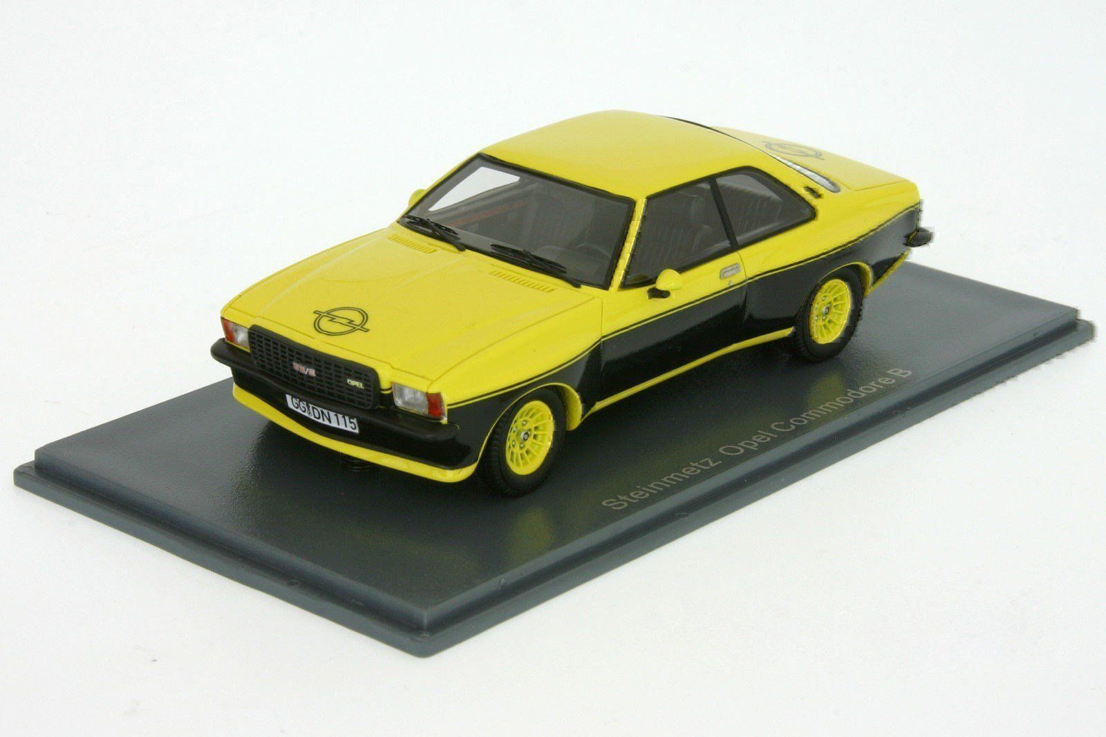 Opel Modellini d'auto: Opel Commodore B GS/E "Steinmetz" 1973 gelb / schwarz   1:43 – Nuovo e nell'imballaggio originale da Gerlafingen venduto da espero88 5