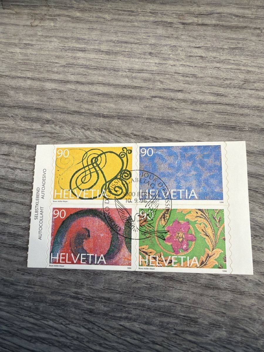 Tutti i francobolli: Briefmarken 4er Block 90 Rappen 10.9.1996 Selbstklebend – Nuovo (secondo la descrizione) da Tafers venduto da nicole.ts