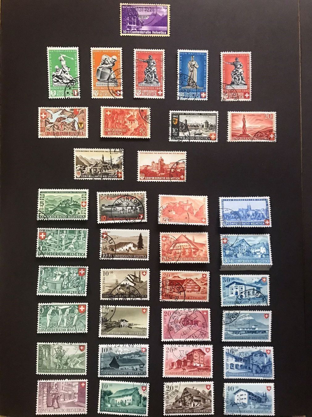 Tutti i francobolli: Pro Patria Lot ab 1938 - 1957 – Usato da stäfa venduto da brandy66 1