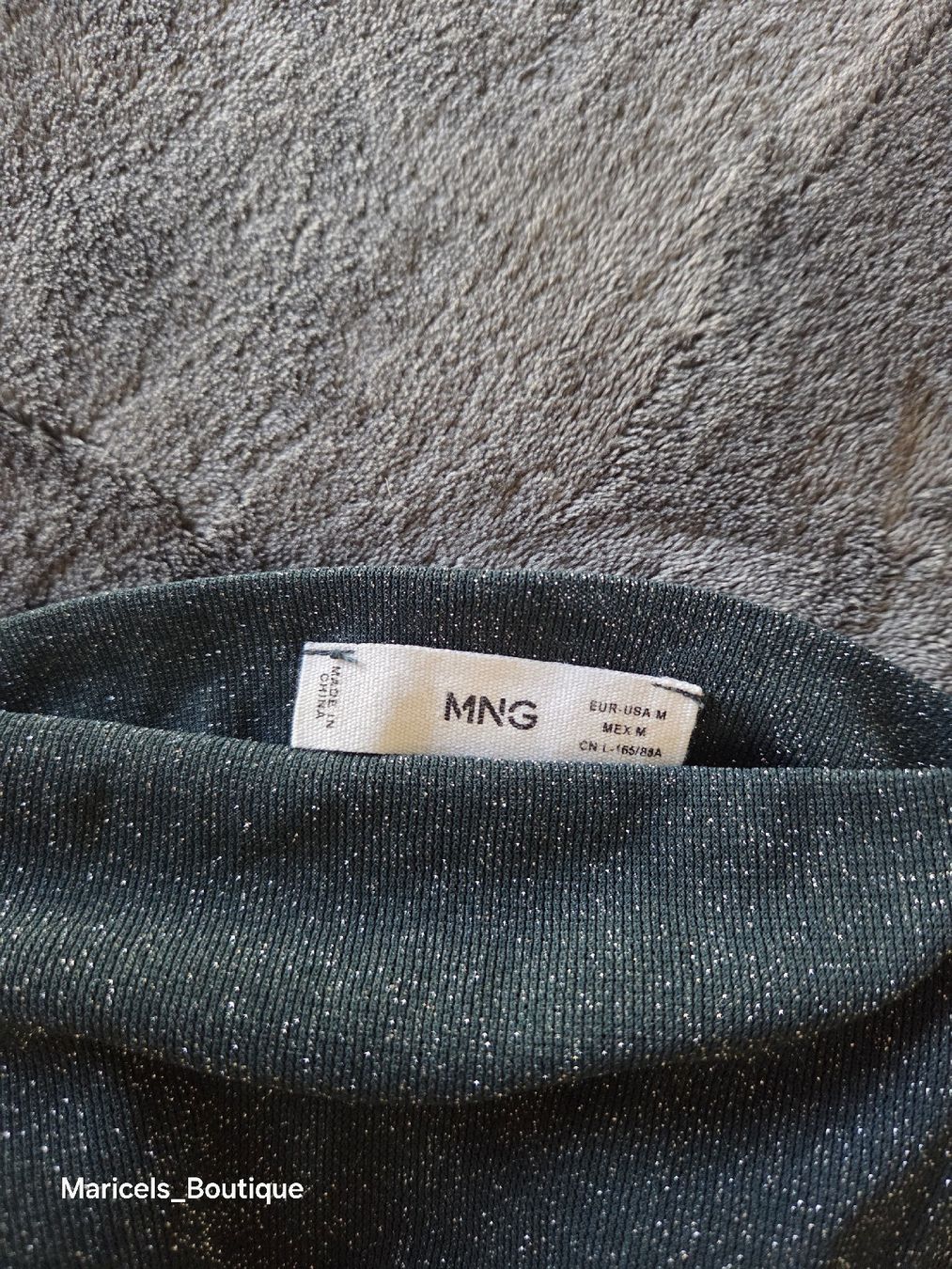 Mango Tops: MNG turtleneck dark green size M glitter effect – Gebraucht aus Winterthur von Maricels_Boutique 6