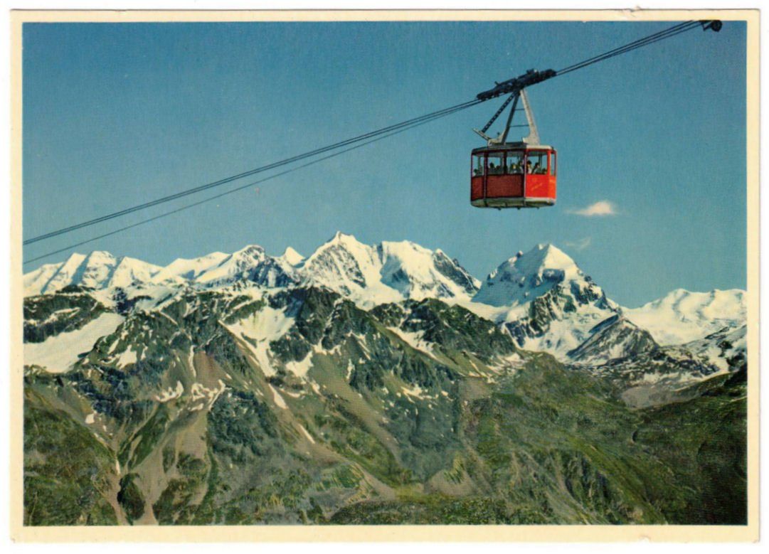 Cartoline postali: St. Moritz - Luftseilbahn Corviglia--Piz Nair – Usato da Binningen venduto da Mountainrider