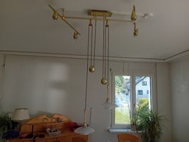 Vintage Lampe, Hängelampe, Top Zustand, Gold, Top Design!