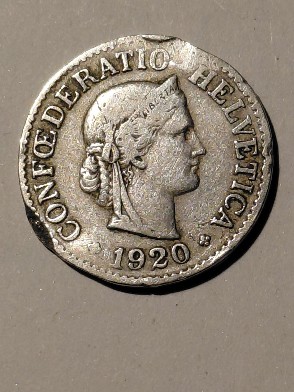 Tutti le monete: RARE,10 rappen 1920 B_Pièce  Fautée – Difettoso da Daillens venduto da pet_y6gr