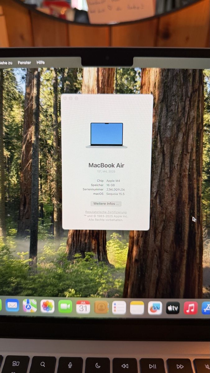 Apple Notebooks: Mac book air 13" M4 2025 – Neu (gemäss Beschreibung) aus Muolen von lvo_tl8q 4