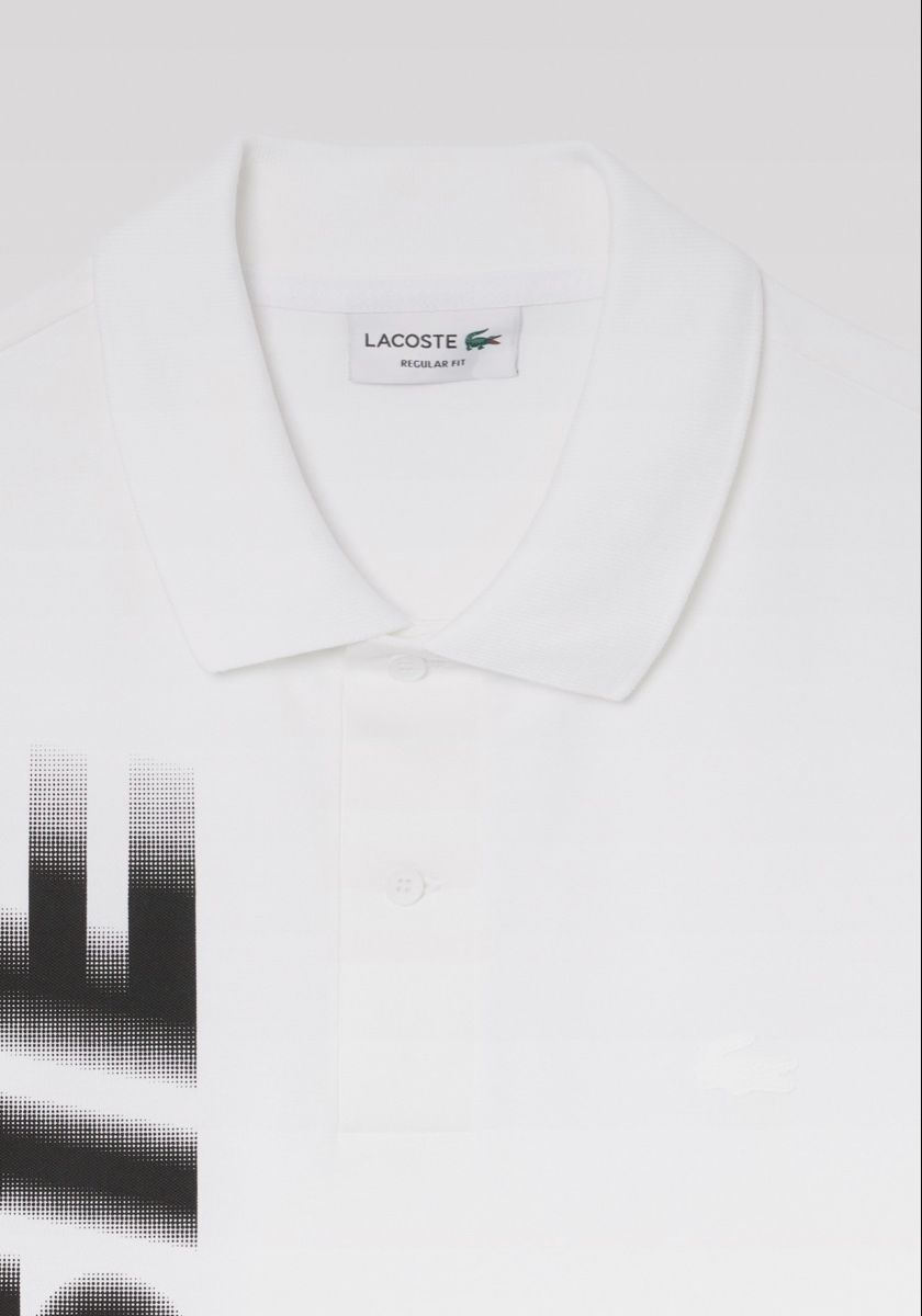 Lacoste Magliette Polo: Polo Lacoste Print Wihte – Nuovo e nell'imballaggio originale da Biel/Bienne venduto da Akwawini 2
