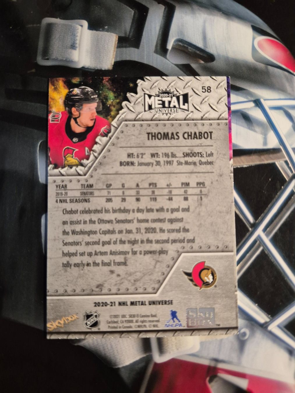 NHL Cartes à collectionner: NHL Thomas Chabot Ottawa Senators – D'occasion à Treiten par Sauber73 1