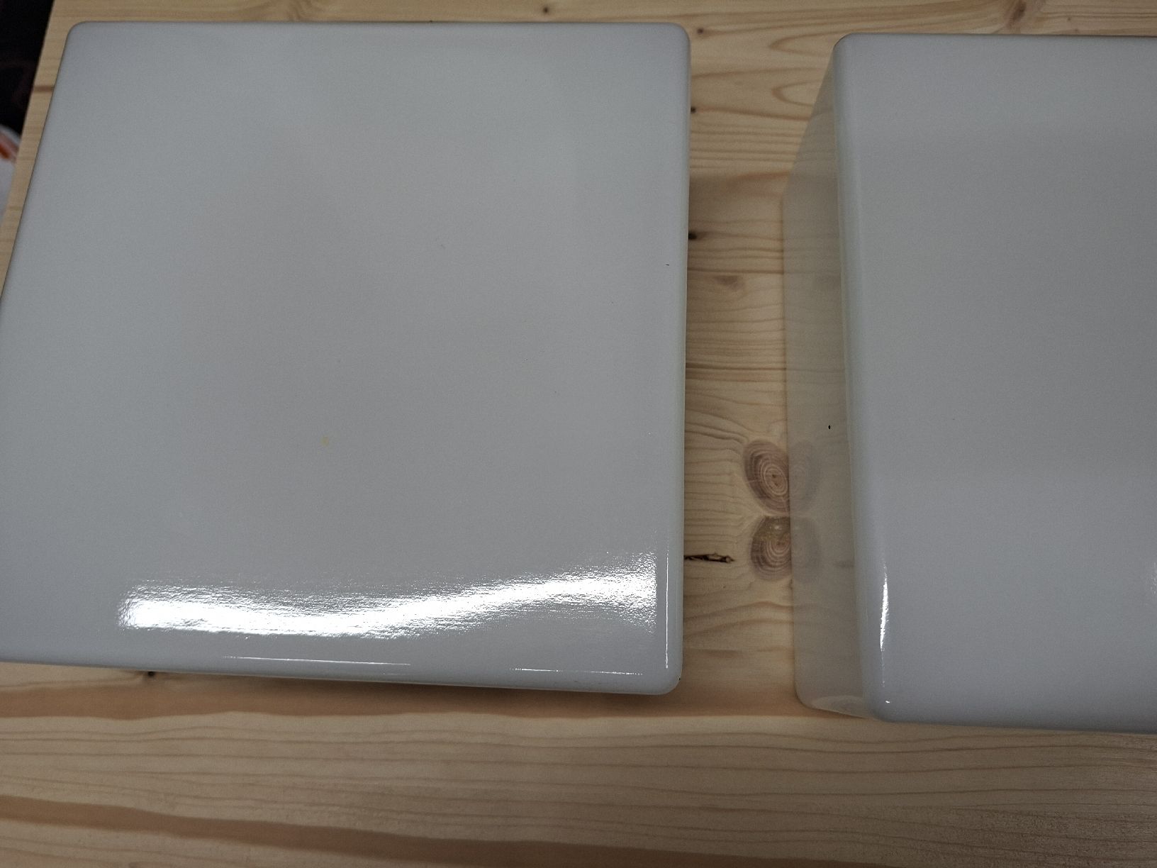 Lampade: Leuchte Lampen Glas eckig 21x21cm 2 Stück – Usato da Neunkirch venduto da MaElekt 3