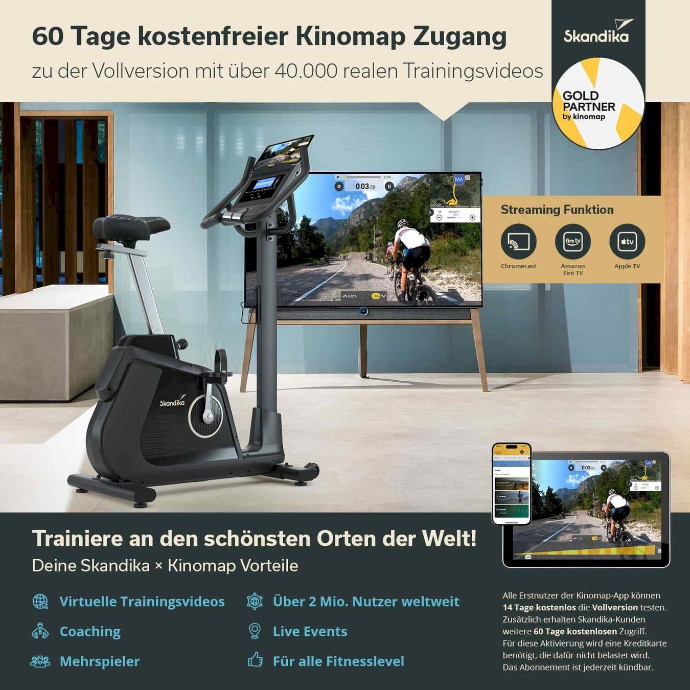 Vélos d'appartement: Skandika Cykling P14 Ergometer – Neuf avec emballage d'origine à Bottighofen par zaap 4