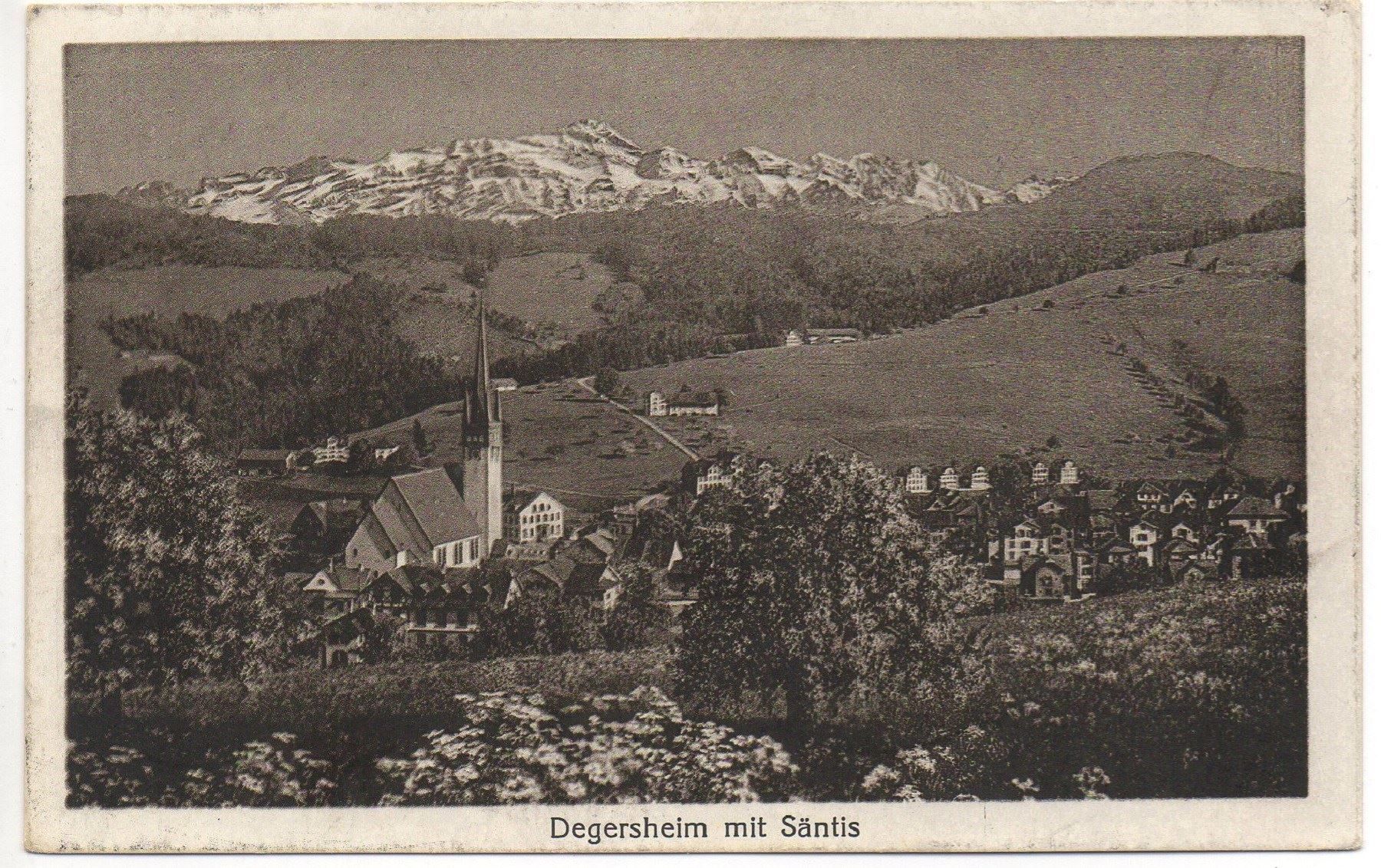 Ansichtskarten: DEGERSHEIM mit Säntis – Gebraucht aus Jona von philajona