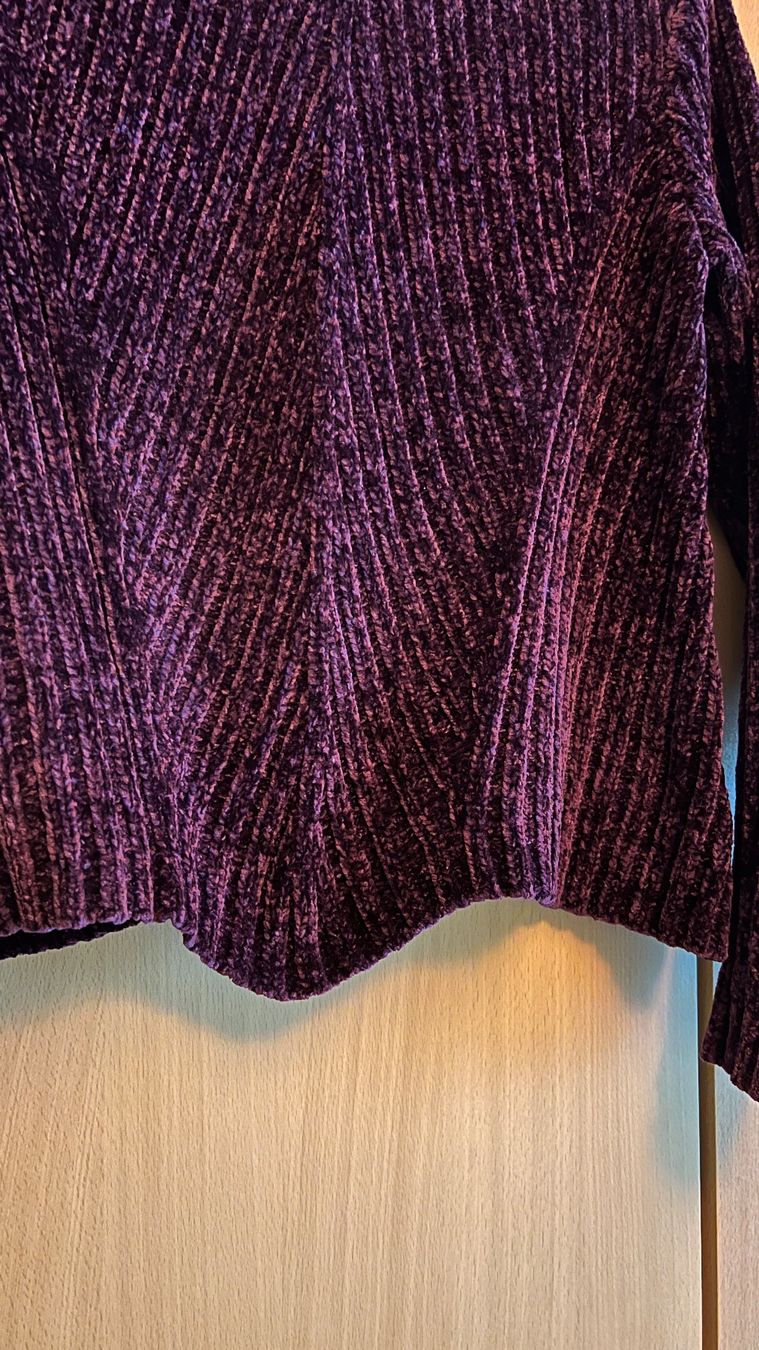 Maglioni & Felpe: Samt-Strickpullover (lila/dunkelviolett) – Nuovo (secondo la descrizione) da Therwil venduto da blubblubblubb 3