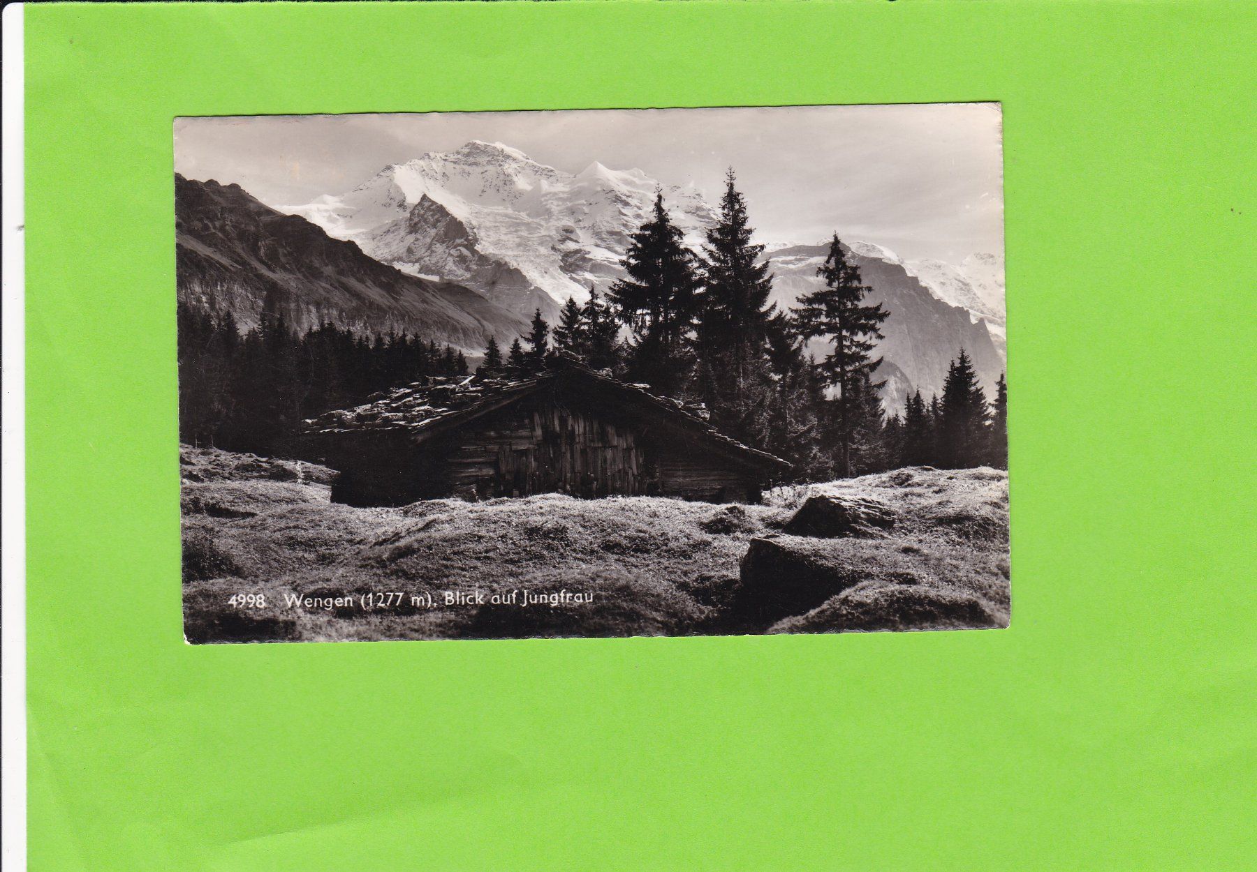 Ansichtskarten: Wengen-Blick auf Jungfrau – Gebraucht aus St. Peterzell von neckertal