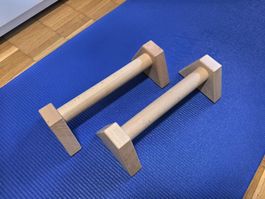 Holz Parallettes Liegestützgriffe für Dein Workout!