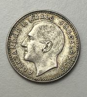 10 Dinara Silber Münze Jugoslavien 1931 Silbermünze Alexande