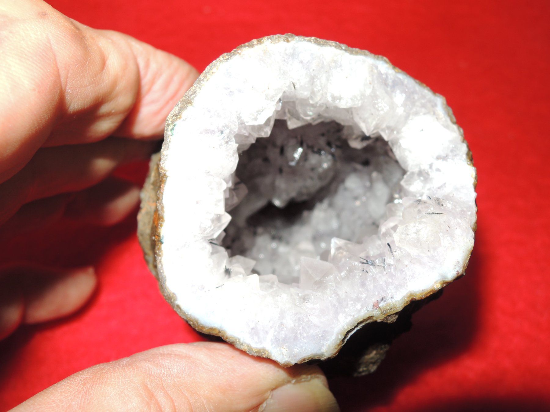 Minerali & Pietre curative: schöne Geode Amethyst 13 cm lang durchgehend – Usato da Uznach venduto da rut_xrx5 1