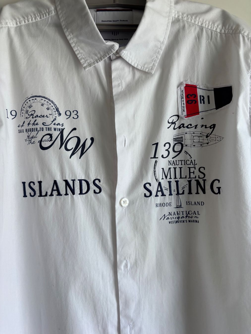 Chemises: Rhode Island Freizeithemd weiss L – D'occasion à Balsthal par Uroby 2