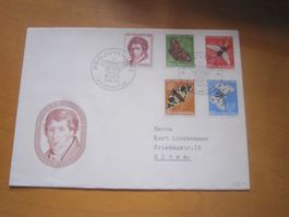 PJ 1955 FDC schöner Beleg mit ganze Serie