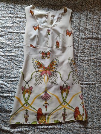 Süsses Kleid mit Schmetterlingen, echt Vintage, Gr. XS