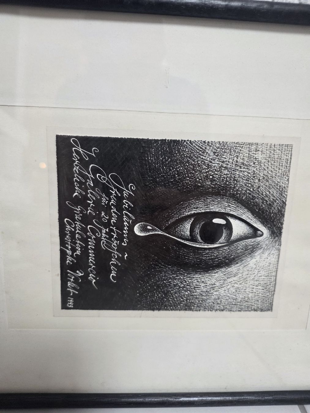 Dipinti: Gerahmtes Bild "Freudentröpfchen" von Christophe Vorlet 1993 – Usato da Schlieren venduto da Bestleo 1