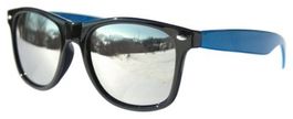 Verspiegelte Bicolored Wayfarer Sonnenbrille SBU68-BKBU