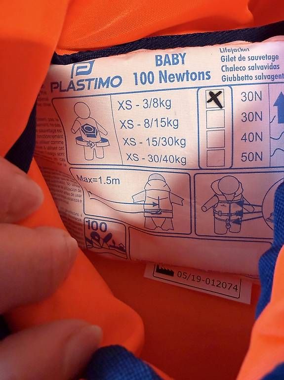 Giubbotti di salvataggio: NEU Plastimo Baby 100 Newtons 3-8 Kg – Nuovo e nell'imballaggio originale da Lachen SZ venduto da lanie2801 2
