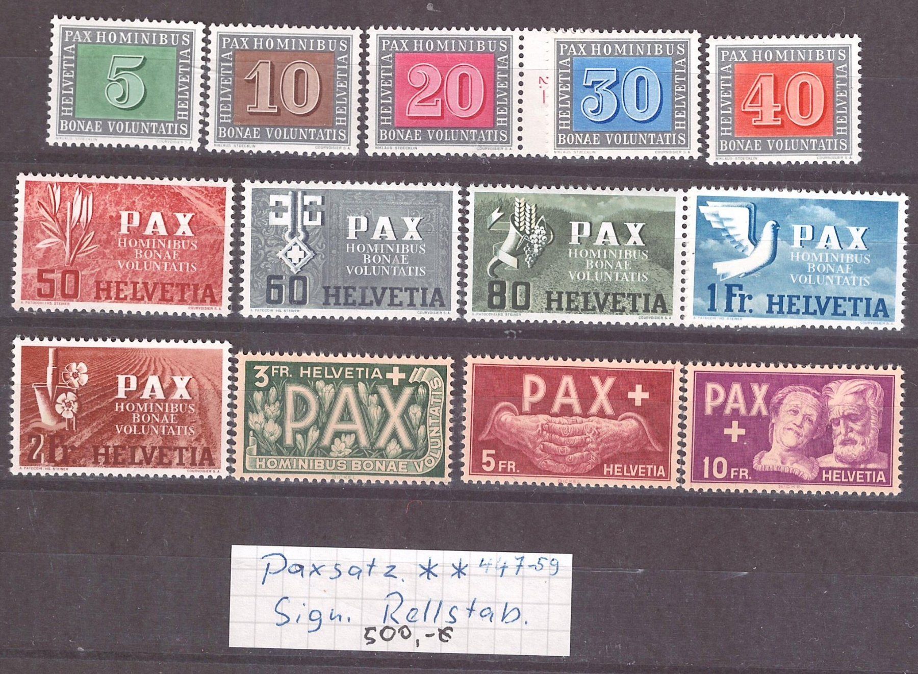 Tous les timbres: PAXSATZ POSTFRISCH SIGNIERT RELLSTAB – Neuf (Voir description) à Dübendorf par Piero2