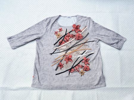 Elena Eden Langarmshirt mit schönem Blumenmuster Gr. 50