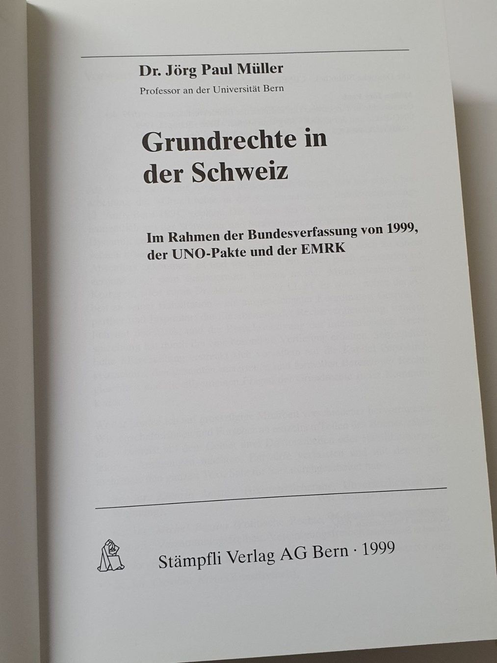 Bücher: Grundrechte in der Schweiz -Müller Jörg – Gebraucht aus Oberdorf BL von BaldenEagle 2