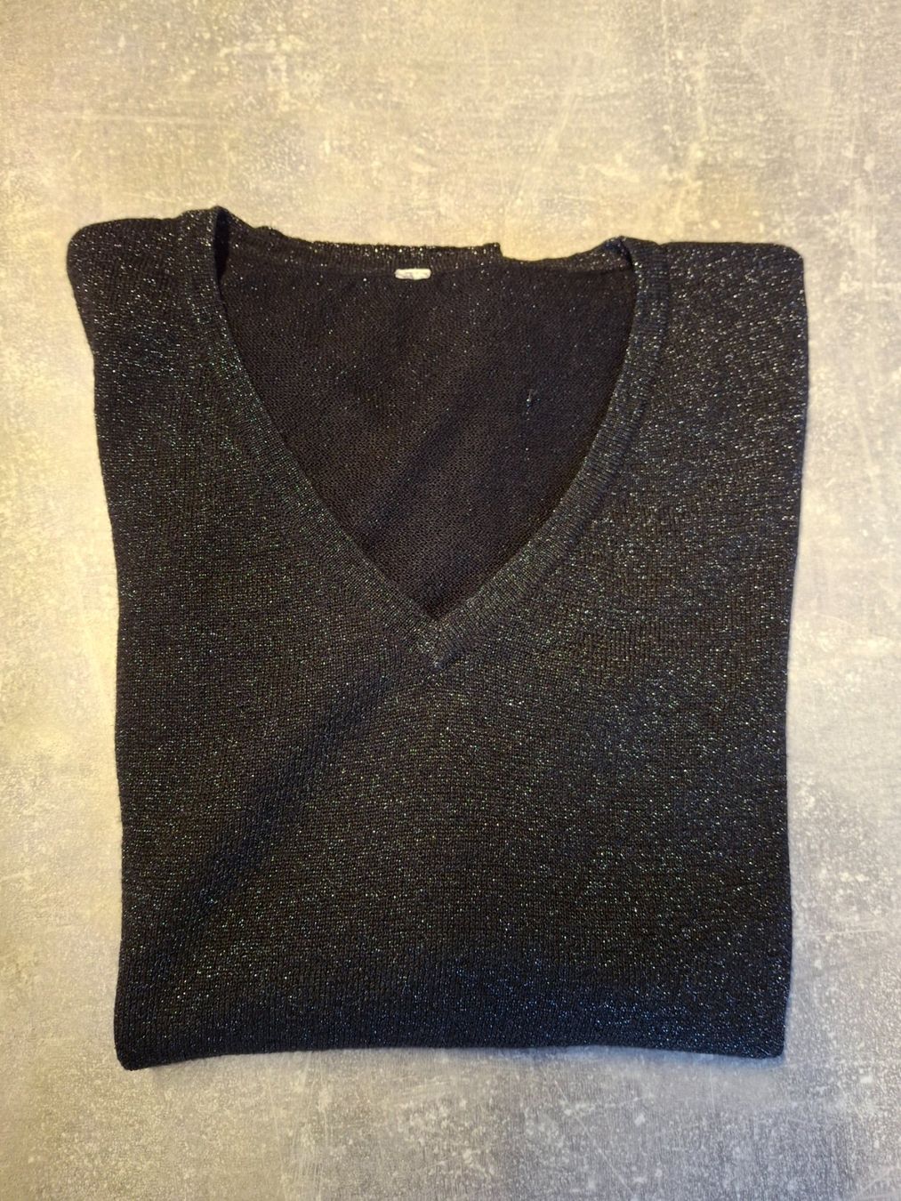Maglioni & Felpe: Pull col en V noir et fil argenté taille S – Usato da Villiers venduto da san_jn5w 8