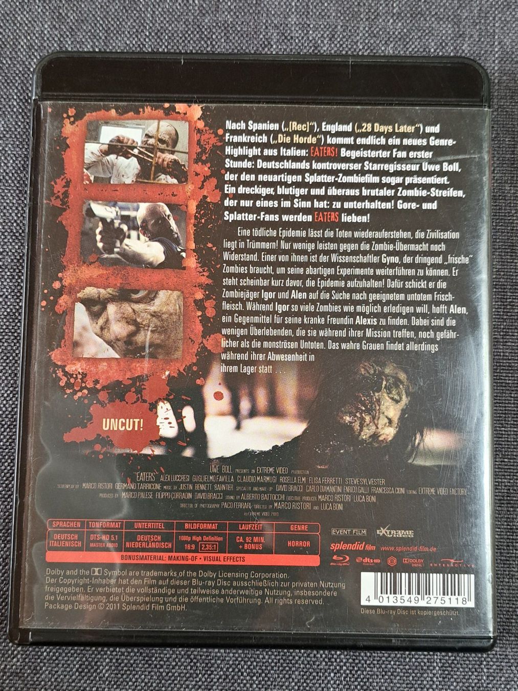 Tutti i DVDs: Blu-ray Uwe Boll Präsentiert Eaters. – Nuovo (secondo la descrizione) da Unterseen venduto da Kanica 1