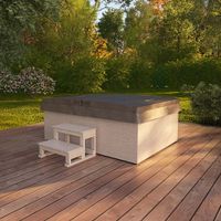 Outdoor Whirlpool LINUS - MIT Treppe und Thermoabdeckung