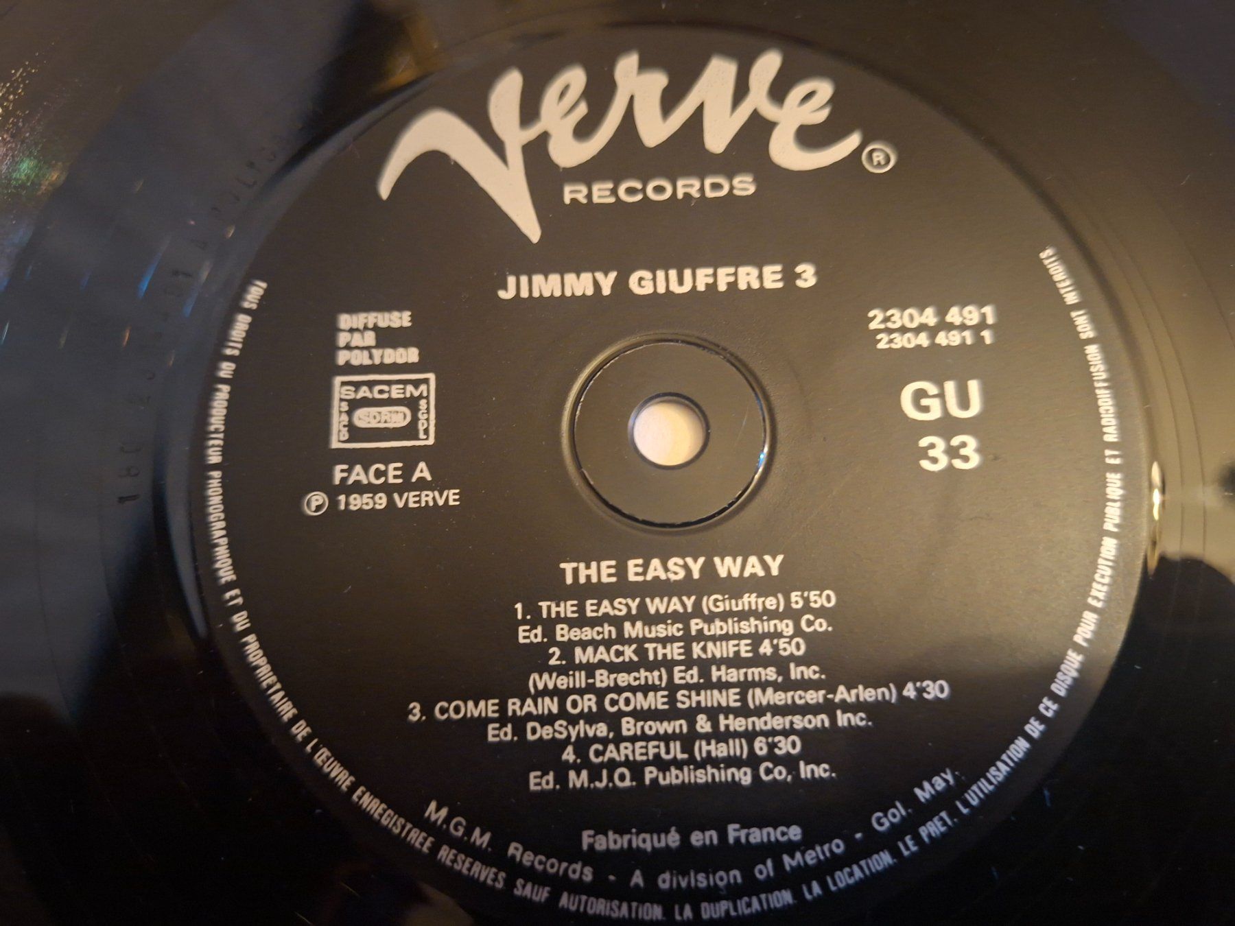 Schallplatten: Jazz LP - Jimmy Giuffre 3 - The Easy Way – Gebraucht aus Bernex von Wannabehasbeen01 2