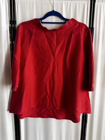 Chemisier en soie 100% corail Made in Italy – Taille L