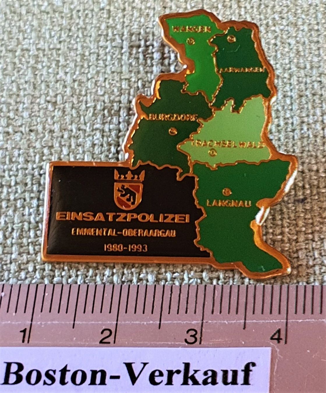 Placchette & Badge: E373 - Einsatzpolizei Bern Emmental Oberaargau – Usato da Reinach BL venduto da Boston-Verkauf 1