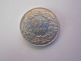 50 Rp. 1929 silber  vorz+