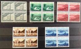 1955 Pro Patria Viererblock Satz **