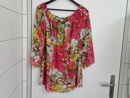 Rinascimento luftige transparente Bluse Strand Tunika Gr. S
