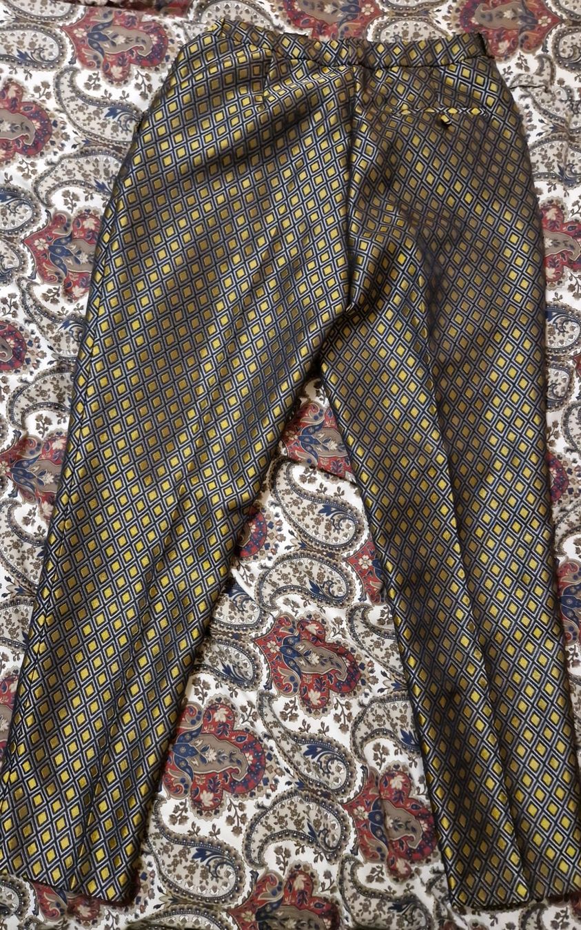 H&M Pantaloni: Gerade gold-grau-schwarz genusterte Hose – Nuovo (secondo la descrizione) da Oberengstringen venduto da Sheera7 1