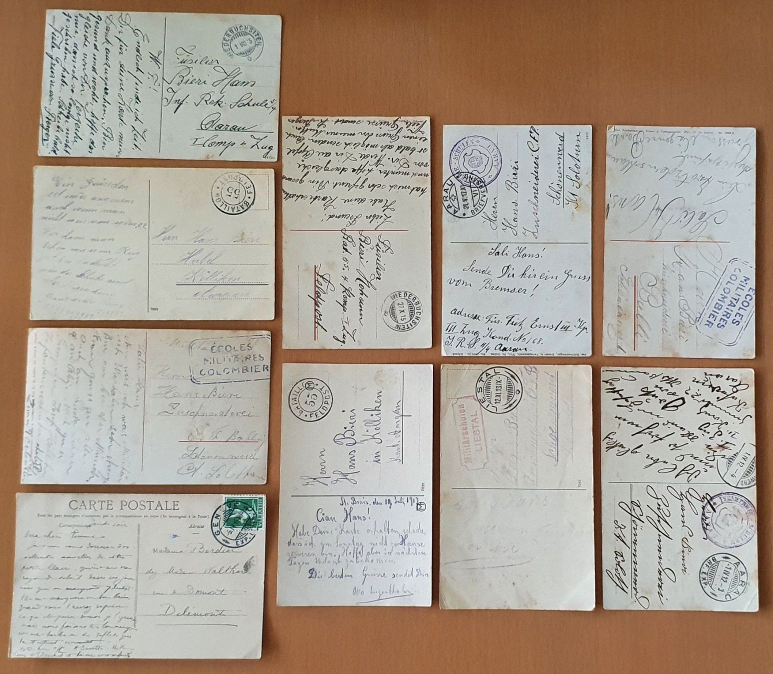 Cartoline postali: 10 Militär Jux Karten – Usato da Kreuzlingen venduto da Rschweiz1 3