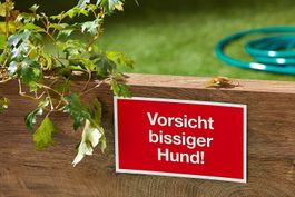 Infoschild Vorsicht bissiger Hund