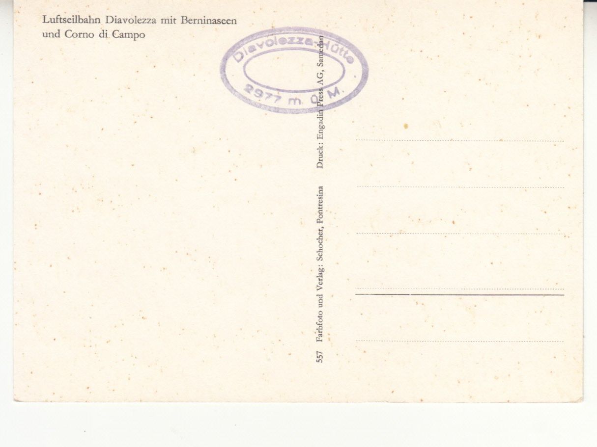 Ansichtskarten: Diavolezza ca. 1970 – Gebraucht aus Bürglen TG von StampGraf 1