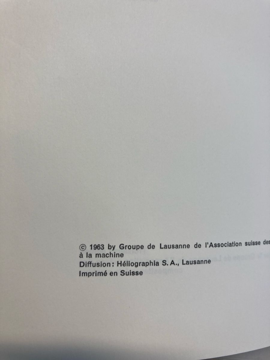 Libri: Guide du typographe romand 1963 – Usato da Bursinel venduto da SeveralLives 2
